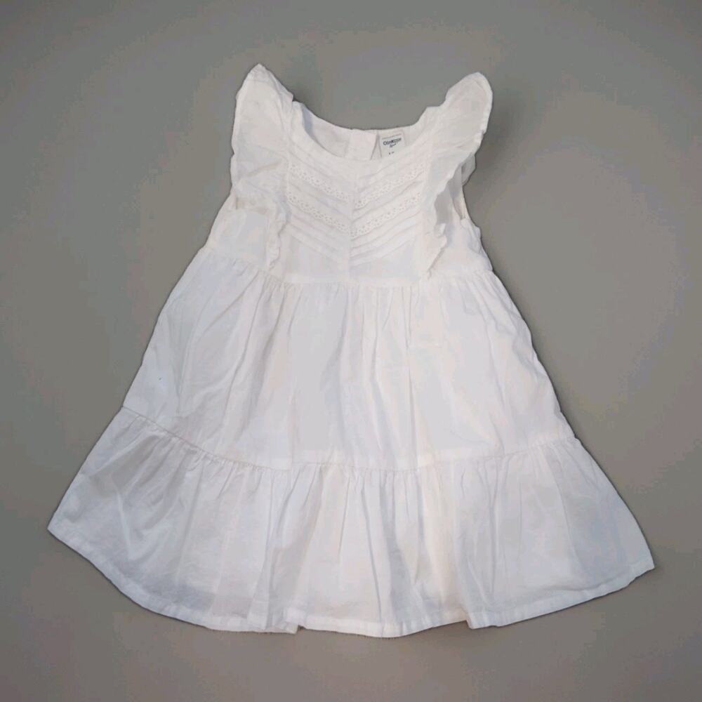 Oshkosh B’Gosh Girls Peasantcore Smock Dress Sz 18M Ruffle Sleeve Easter Sunday
